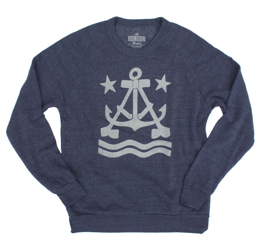 Anchor A Crew Neck Fleece Sweatshirt